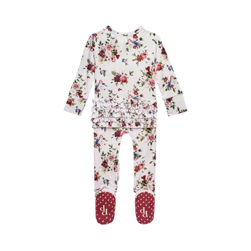 Posh Peanut Footie Ruffled Zippered One Piece